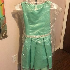 Elegant Mint Flower Girl Dress (Wedding)